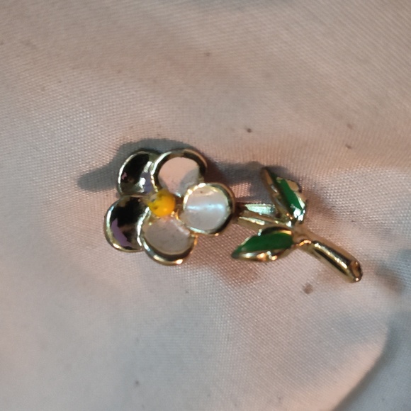 Vintage Brooch Pin Flower Mid Century - Picture 3 of 3